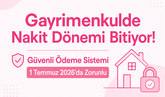 Gayrimenkulde Nakit Dönemi Bitiyor! Güvenli Ödeme Sistemi 1 Temmuz 2026’da Zorunlu