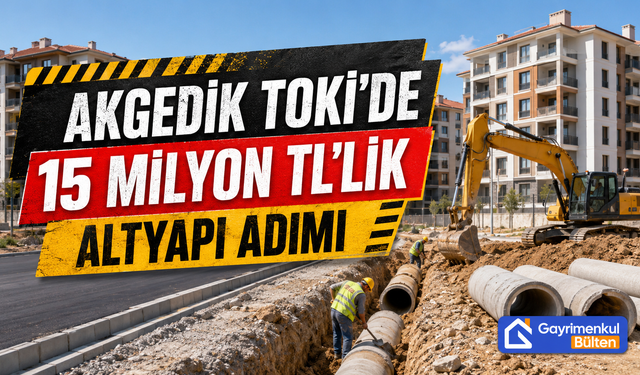 Akgedik TOKİ’de 15 Milyon TL’lik Altyapı Adımı