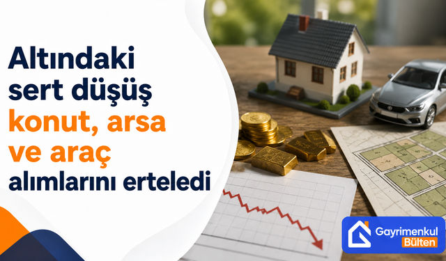 Altındaki sert düşüş konut, arsa ve araç alımlarını erteledi
