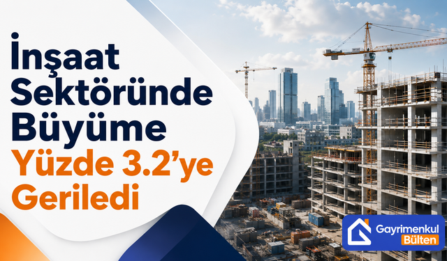 İnşaat Sektöründe Büyüme Yüzde 3.2’ye Geriledi