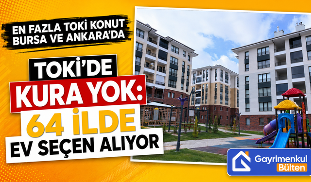 TOKİ’de Kura Yok: 64 İlde Ev Seçen Alıyor