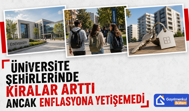 Üniversite Şehirlerinde Kiralar Arttı Ancak Enflasyona Yetişemedi