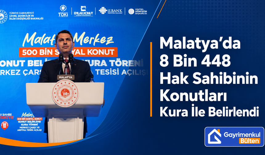 Malatya’da 8 Bin 448 Hak Sahibinin Konutları Kura İle Belirlendi