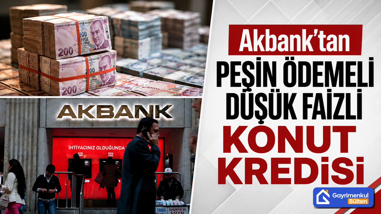 Akbank’tan Peşin Ödemeli Düşük Faizli Konut Kredisi